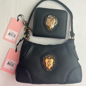 Juicy Couture Black and Gold Shoulder Bag Set